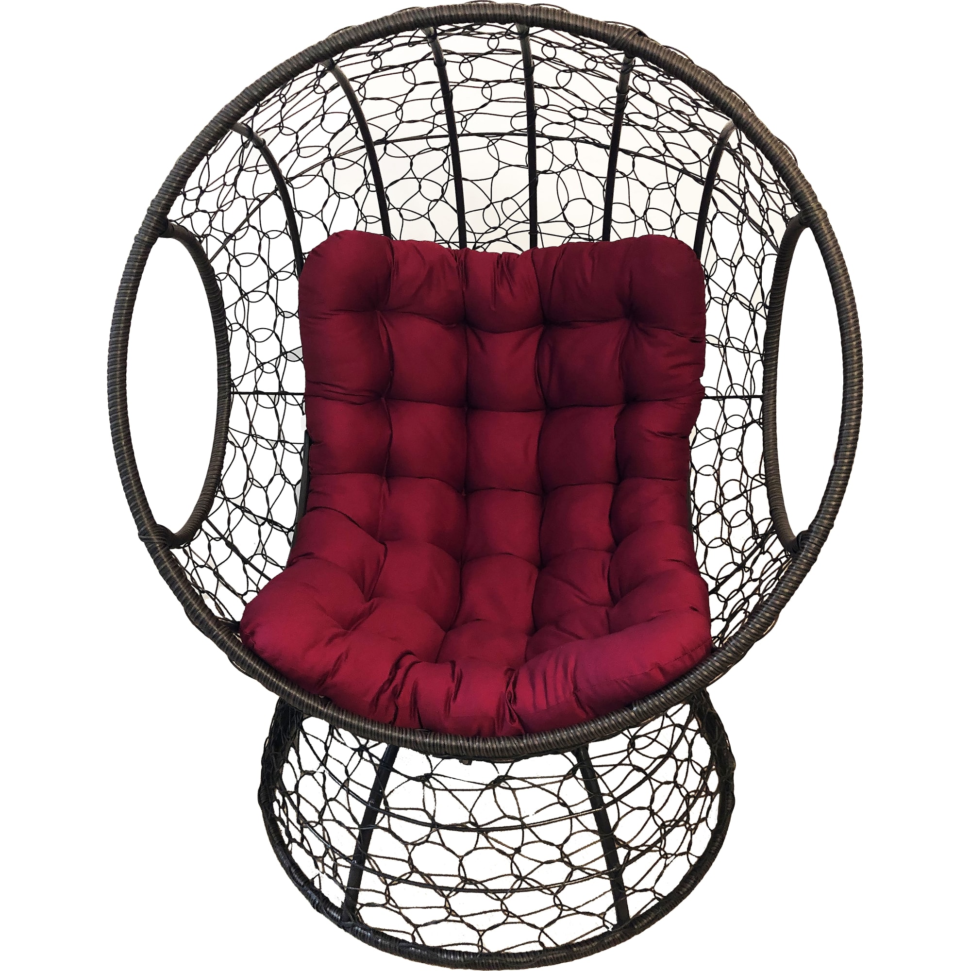 кресло с подушкой из искусственного ротанга