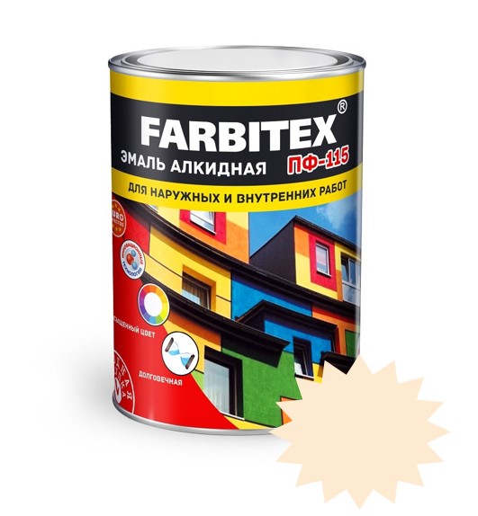 Эмаль Farbitex ПФ-115 0,8 кг