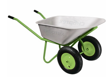 Тачка сад-строит. 2х-колес. гр.230кг, 90л Сибртех