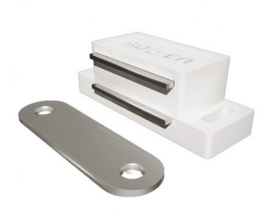 Магнит мебельный L-41 h-12,5 белый Soller (194.5)