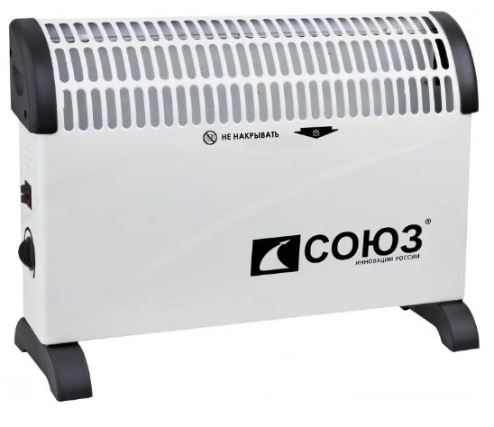 Обогреватель конвекторный КОС-2000С 750/1250/2000 Вт, СТИЧ, мех.термостат, напол./наст., СОЮЗ