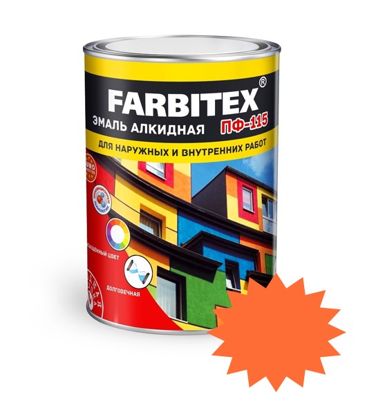 Эмаль Farbitex ПФ-115 0,8 кг