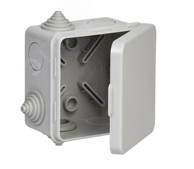 Коробка распаячная 80*80*50 мм, IP54  для наружного монтажа цвет серый RAL