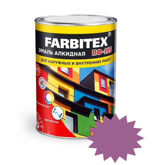 Эмаль Farbitex ПФ-115 0,8 кг