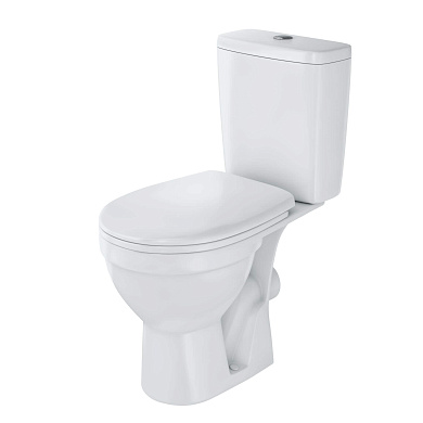 Унитаз-компакт Рим белый (нижний подв., гориз.выпуск, МИкролифт, Rosa) КСФ