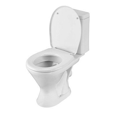 Унитаз-компакт Грация белый с двухрежимной арматурой, сиденье, гориз. выпуск Santeri (Воротынск)