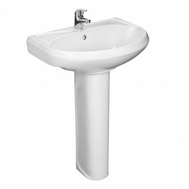 Умывальник Вест 57,5 + пьедестал Вест с переливом Santeri (Воротынск)