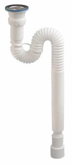 Сифон гофрированный 1 1/2*40/50 L=1400мм 70мм  AQUANOVA (1261)