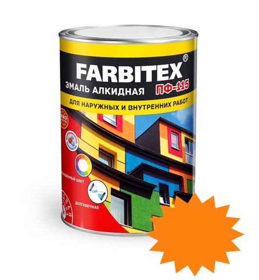Эмаль Farbitex ПФ-115 0,8 кг