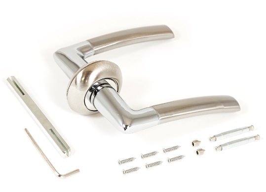 Комплект ручек Аллюр Старк SN/CP (1482) мат.никель/хром