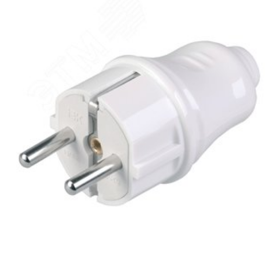 Евровилка прямая белая 16А