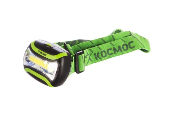 Фонарь налобный Космос H3WCOBLED (3*R6) 1св/д COB 3W (210lm) черн 3реж BL