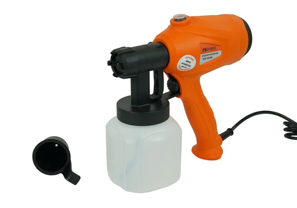 КПС-96400 Краскопульт СОЮЗ, 400 Вт, 600мл/мин, с наддувом, HVLP, коллекторный двигатель