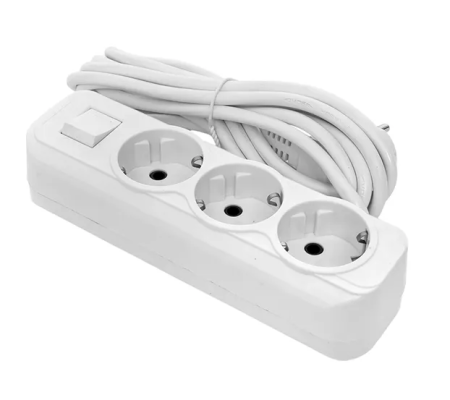 Удлинитель Эксперт 3 гнезда 2 метра 16А/3,0кВт с выключателем и заземлением ПВС 3х1 EKF PROxima 02i