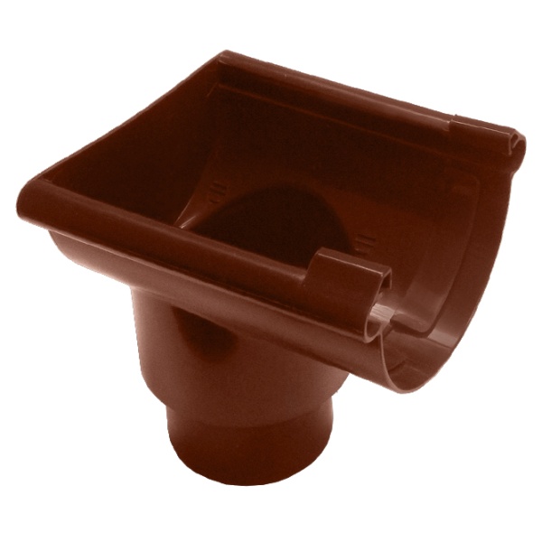 Воронка желоба торцевая универсальная RAL 8017 шоколад 