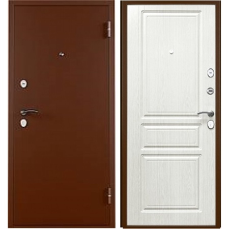 Дверь мет. ТИТАН Мет/Ясень белоснежный 2060*960 Правая