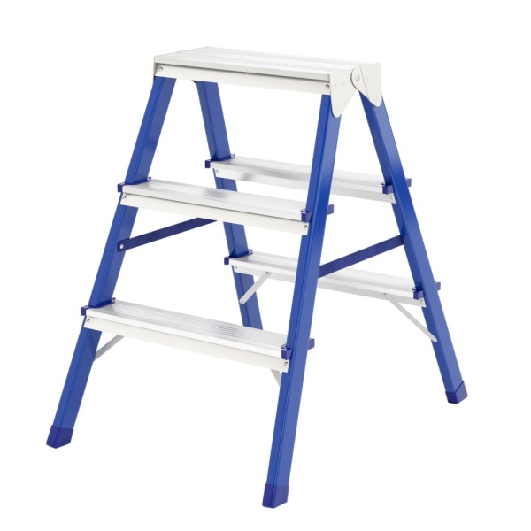 Стремянка двусторонняя 3ст., стальная, Сибртех