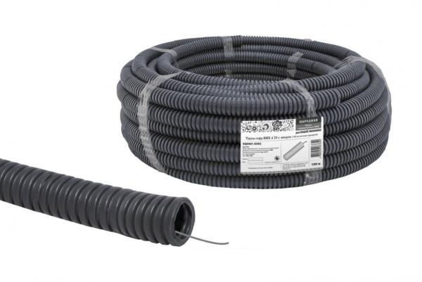 Труба ПВХ гофро с зонд. d20 мм (100м)