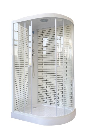 Душевая кабина ODA BST-5007 L 120*80*215 белый кирпич/низкий поддон б/с левая