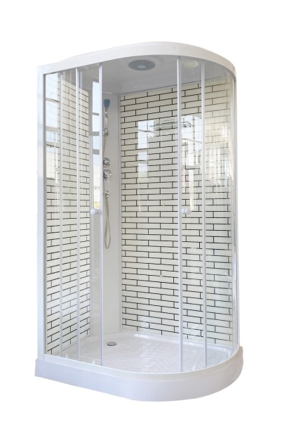 Душевая кабина ODA BST-5007 L 120*80*215 белый кирпич/низкий поддон б/с левая