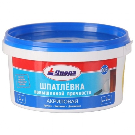 Шпатлевка 003Диола Акриловая 1 кг (ведро)
