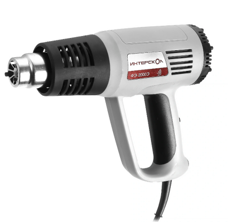 Фен электрический ФЭ-2000Э, Интерскол (1 насадка, картон)