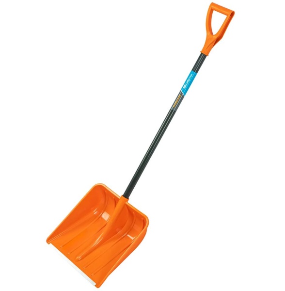 Лопата снегоуб. пласт., стальной черенок, усиленная, 400*405*1380 мм, Сибртех