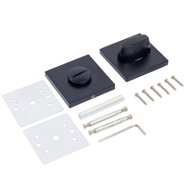  Сантехническая завертка к ручкам АЛЛЮР АРТ BK-S2 BL(61150) матовый черный