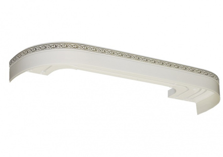 Карниз Галант Флора с поворотом 3,6 м Белый