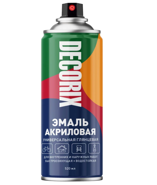 Эмаль аэрозольная акриловая универсал. Decorix 520 мл 0101-14, зелёная глянцевая /12/