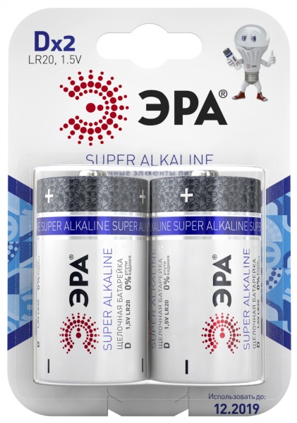 Элемент питания ЭРА LR20-2BL (2/12)