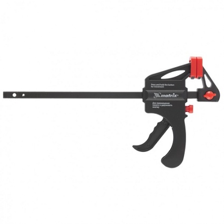 Струбцина универсальная, быстрозажимная, F-образная, 150 х 265 х 45 мм, пластиковый корпус// Matrix