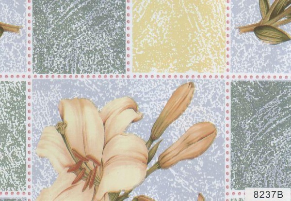 Плёнка D&B 45*8м 8237В Лилии на голуб. фоне