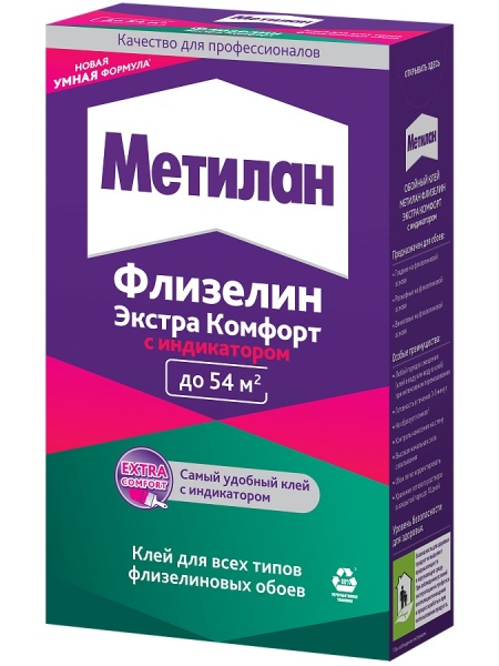 Клей обойный Метилан Флизелин Экстра Комфорт с индикатором 500 гр.