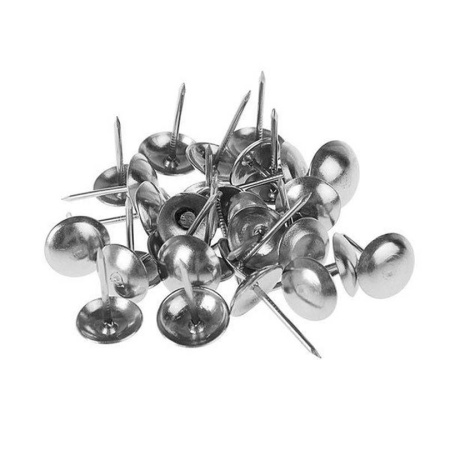 Гвозди декоративные 15мм никель (80шт)