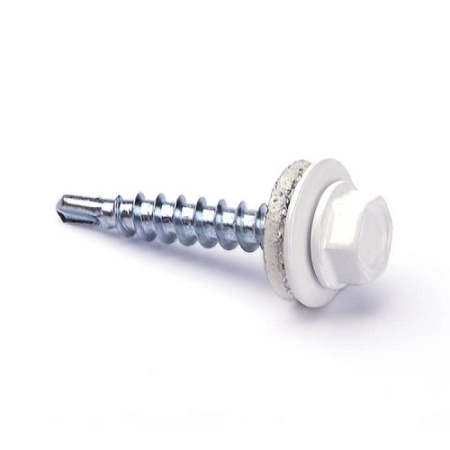 Саморез 4,8*29 кровельный (сверло) белый (RAL 9003)