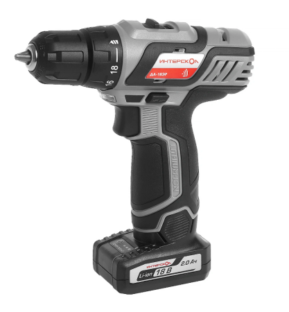 Дрель-шуруповерт Интерскол ДА-18ЭР 2x2Ач