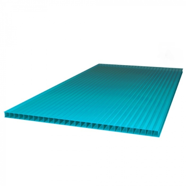 Поликарбонат сотовый 6 мм бирюза