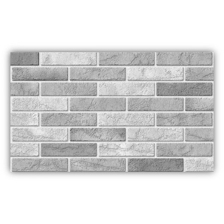 Панель листовая ПВХ 485*960 Кирпич Дымчатый