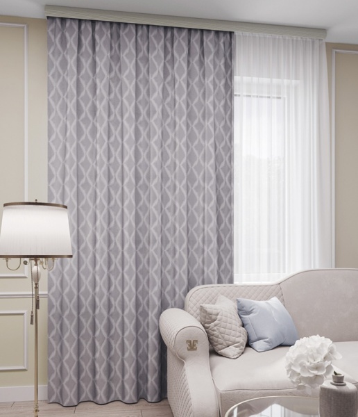 Портьера Марсель 150*260 Серый