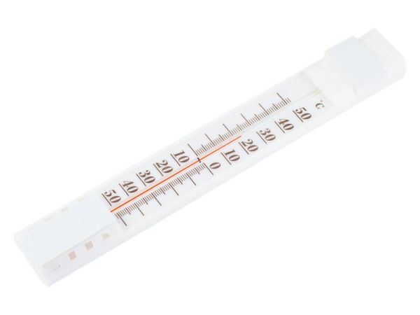 Термометр оконный наружный ТСН-42 на липучке и гвоздике, от -50°C до +50°C, 230х32мм