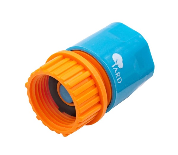 Соединитель быстросъемный, с аквастопом,  д/шланга,  пластиковый, внутр. резьба, 3/4