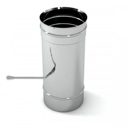 Заслонка (шибер поворотный) нержавеющий (430/0,8мм) Феррум d 120