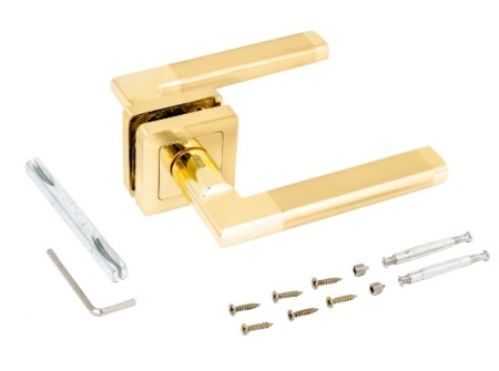 Комплект ручек Аллюр Венсан  SB/PB (2676) мат.золото/золото