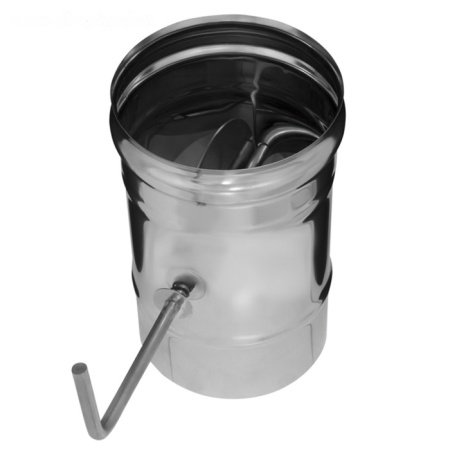 Заслонка (шибер поворотный) нержавеющий (430/0,8мм) Феррум d 115