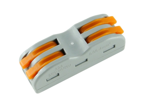 Клемма 2-х контактная  WAGO проходная