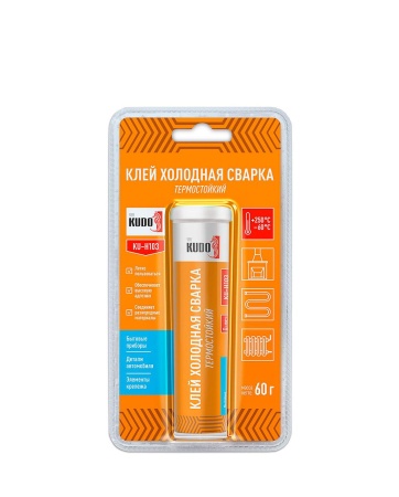 Клей Kudo Холодная сварка универсальная термостойкая 60г /12/ KU-H103