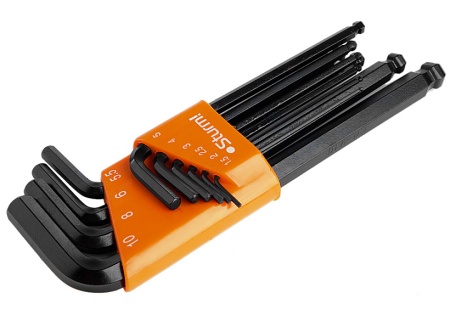 Ключи шестигранные набор 10шт, 1.5-10мм с шаров. након, Sturm!