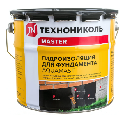 Мастика битумная АкваМаст (для фундамента) (3кг)