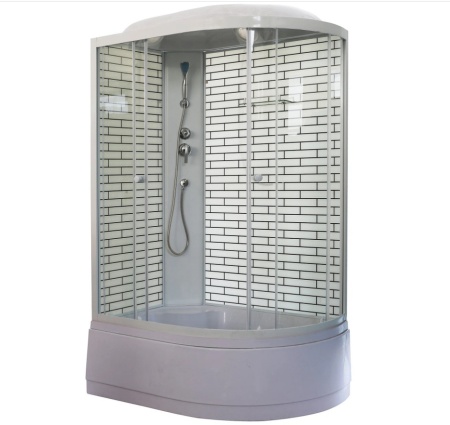 Душевая кабина ODA BST-5006 L 120*80*215 белый кирпич/высокий поддон б/с левая